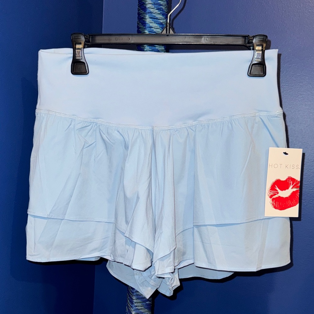 Hot Kiss- NWT Light Blue High Rise Flutter Pants Size Large - Picture 5 of 15